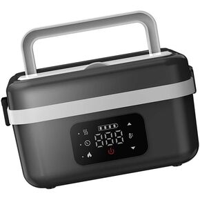 Cordless Electric Lunch Box for Adults, 1L Portable Self-Heating Food Warmer for Indoor, Outdoor, Work Office, Camping, Travel(Gray) in Saudi Arabia