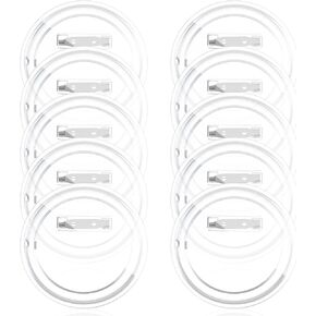 TIESOME 10 Set Clear Pins for Crafts, Plastic Button Making Kit Blank Pins Bulk Make Your Own Buttons Badge Maker Photo Buttons with Clear Cover for Crafts (2.28 Inch) in Kuwait