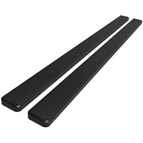 شريط جانبي من الفولاذ المقاوم للصدأ 5 بوصات لفورد لـ F150 15-23 لـ F250 SuperDuty 17-22 لـ F350 SuperDuty 17-22 الكابينة وزوج من لوحات Iboard + مجموعة دعامات التثبيت مقاس 5 بوصات باللون الأسود قطعتين 901-86907 in Kuwait