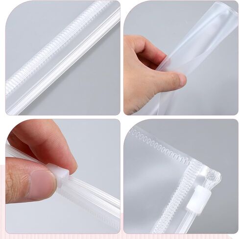 6 PCS Clear Plastic Cash Envelope, 4.7 x 9.3 Inch Zipper Plastic Envelopes Receipt Coupon Stickers Stamps Zipper Envelope Case Index Card Holder Organizer Reusable Clear Pencil Bags, A6 Size in Saudi Arabia