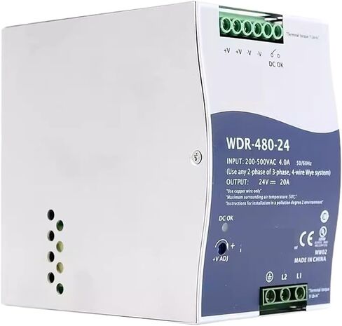 1pcs WDR-480-24 WDR-480-48 Rail 480W Switching Power Supply 220V/380V to 24V 48V(WDR-480-48 48V) in Saudi Arabia