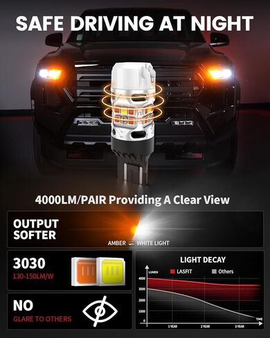 LASFIT 921 912 LED Bulb Canbus Ready T15 Error Free LED Backup Reverse Light Easy Installed 904 916 917 920 906 W16W 2835 Exterior Replacement Upgraded Version 6000k White (2pcs) in Kuwait