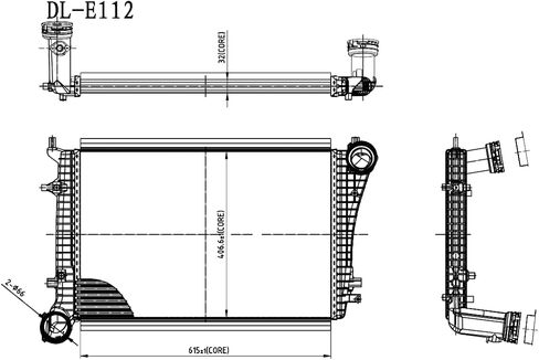 JSD E112 Intercooler Charge Air Cooler fits Volkswagen 2005-2010 Jetta 08-10 Bora L4 1.9L TDI Ref# 4401-1103 in Saudi Arabia