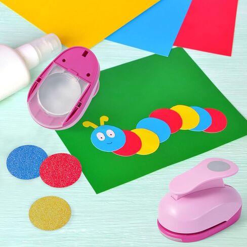 Katfort 1 Inch Circle Punch, Circle Hole Punch 2pcs, Circle Punches for Paper Crafts, Cardstock, Brand Label, Gift Wrapping, Greeting Cards and Scrapbooks, Blue in Kuwait