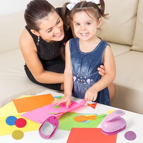 Katfort 1 Inch Circle Punch, Circle Hole Punch 2pcs, Circle Punches for Paper Crafts, Cardstock, Brand Label, Gift Wrapping, Greeting Cards and Scrapbooks, Blue in Kuwait