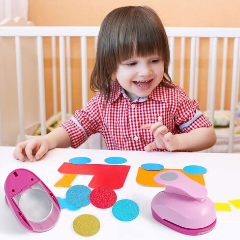 Katfort 1 Inch Circle Punch, Circle Hole Punch 2pcs, Circle Punches for Paper Crafts, Cardstock, Brand Label, Gift Wrapping, Greeting Cards and Scrapbooks, Blue in Kuwait