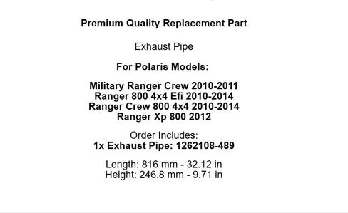بديل لأنبوب عادم بولاريس لـ 800 EFI 4x4 2010-2014/800 2010-14 OEM in Saudi Arabia