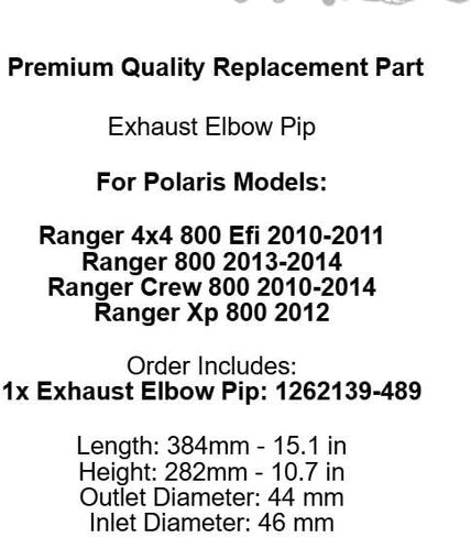 Replacement for Polaris Exhaust Elbow Pipe for Manifold Joint Crew 800 2010-2014 OEM in Saudi Arabia