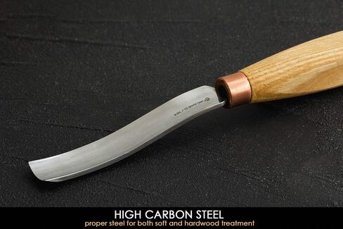 BeaverCraft ملعقة خشبية نحت إزميل مدمج K6L/15 أدوات نحت الخشب وعاء نحت شفرة من الفولاذ الكربوني مقبض خشبي سكين قياس شعاعي أخشاب صلبة وناعمة مدمجة مثنية in Kuwait
