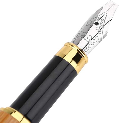 Calligraphy Art Fountain Pen Broad Nib Pen with Bamboo Handle Chisel-pointed Nib for Writing (Nib 0.7MM to 2.9MM 5 sizes)(2.9mm) in Saudi Arabia