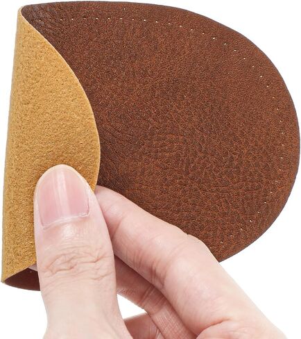 2PCS Elbow Patches for Clothes, 5.43×3.54 Inches Sew-On Fabric Oval PU Leather Elbow Patch, Clothes Fabric Repair Sewing Patches for Sweaters, Jackets, Trousers and Hats(Coffee) in Saudi Arabia