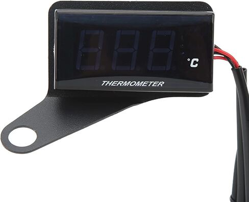 شاشة LCD عالمية للدراجات النارية DC12V مقياس درجة حرارة الماء النحيف، مقياس درجة حرارة الماء الرقمي مع تي شيرت 16 مم، شاشة عالية الوضوح لمراقبة محرك الدراجة النارية، نطاق 0-120 درجة مئوية (إضاءة خلفية حمراء) in Kuwait