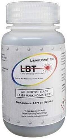 LaserBond 100 Black Laser Marking Ink 125g, Compatible with CO2 Fiber Diode and YAG Laser Engravers, Permanent Marks on Metal Glass Stone and Ceramic in Saudi Arabia