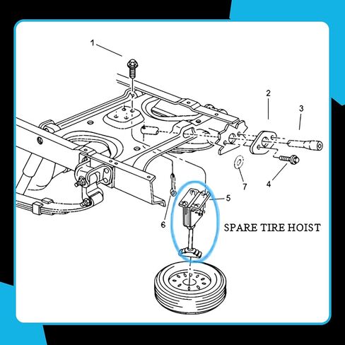 Spare Tire Carrier & Hoist Assembly Compatible with 1999-2017 Chevrolet Silverado Suburban GMC Sierra Yukon XL 1500 2500 3500 HD Replace OEM Number(s): 924-510, 15703311, 15866164, 20870067 in Saudi Arabia