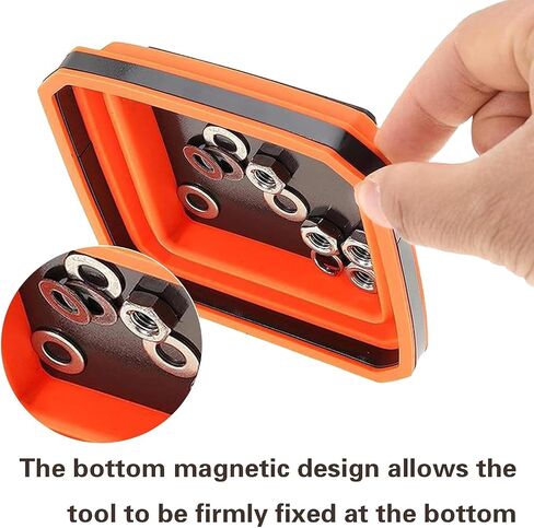 4 Pcs Collapsible Magnetic Parts Tray Set,2 Different Color Foldable Silicone Magnetic Tool Trays Holder for Organizing Screw Bolts Nuts Washers Pins and Other Small Metal Parts（4.5 inch） in Saudi Arabia
