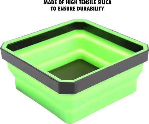 OEMTOOLS 26547 Magnetic Foldable Tray, 2 Pack, Collapsible Tool Organizer Tray Set, Silicone Magnetic Bowls For Holding Nuts And Bolts, Small Parts, DIY Gear, and Supplies, Blue And Green in Saudi Arabia