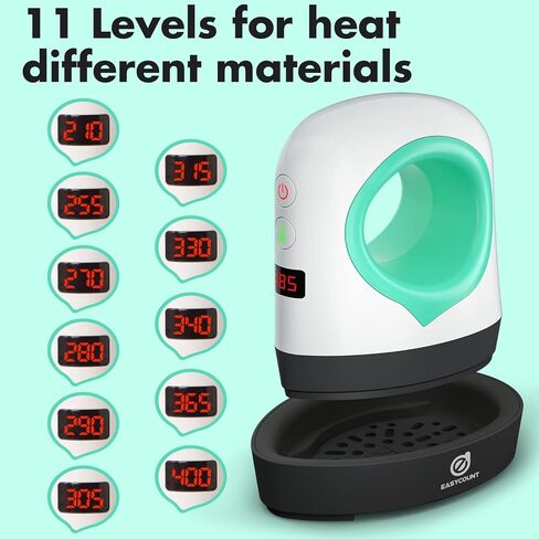 آلة ضغط حراري صغيرة سهلة العد E، ضغط حراري سهل للحرف اليدوية، تي شيرت، القبعات، الأحذية، ومشاريع الفينيل HTV الصغيرة، آلة كي صغيرة محمولة، آلة نقل الحرارة الصغيرة باللون الأخضر (أرجواني) in Kuwait