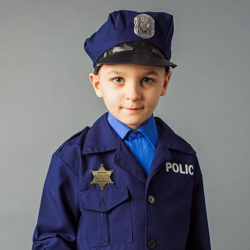 1 Pcs Sheriff Badge and 1 Pcs Deputy Sheriff Badge, Dress-Up Custom Metal Brooch Police Badges Pin Western Cop Star Old West Prop for Kids, Adults in Saudi Arabia