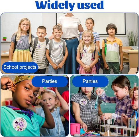 TIESOME 10 Set Clear Pins for Crafts, Plastic Button Making Kit Blank Pins Bulk Make Your Own Buttons Badge Maker Photo Buttons with Clear Cover for Crafts (2.28 Inch) in Kuwait