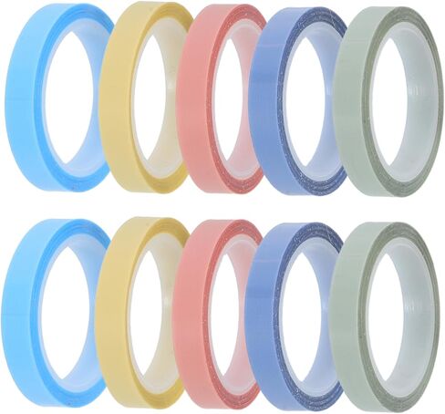 10 Rolls Highlighter Tape Removable Writable Transparent Sticky Index Tabs for Books Notes and Office Use Multi Colored for Easy Organization in Saudi Arabia