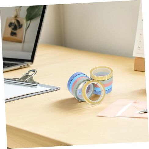 10 Rolls Highlighter Tape Removable Writable Transparent Sticky Index Tabs for Books Notes and Office Use Multi Colored for Easy Organization in Saudi Arabia