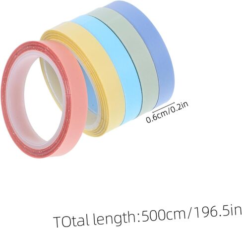 Gadpiparty 10 Rolls Post- Tape Wall Safe Tape Highlighter Strips Tabs Highlighter Tape Removable Index Label Stickers Cute Office Supplies Page Markers Adhesive Marking Tape BOPP in Kuwait