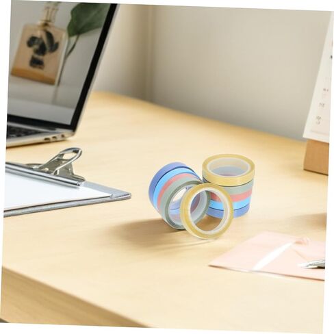 Gadpiparty 10 Rolls Post- Tape Wall Safe Tape Highlighter Strips Tabs Highlighter Tape Removable Index Label Stickers Cute Office Supplies Page Markers Adhesive Marking Tape BOPP in Kuwait