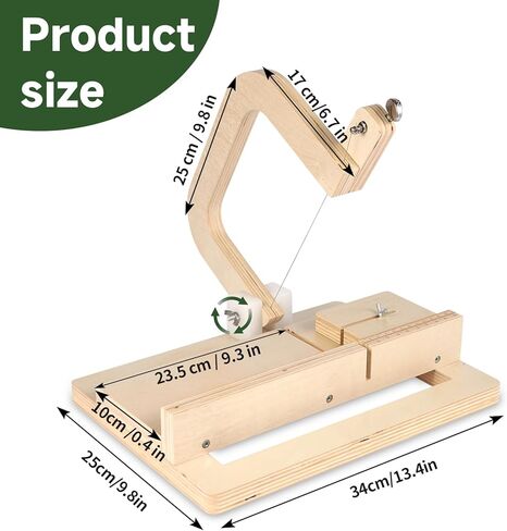 Soap Cutter, Wooden Soap Cutter Adjustable Wire Slicer Cutting Tool for Handmade Soap, Cheese & Candles DIY Soap Cutting (Light Wood) in Saudi Arabia