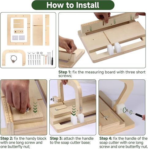 Soap Cutter, Wooden Soap Cutter Adjustable Wire Slicer Cutting Tool for Handmade Soap, Cheese & Candles DIY Soap Cutting (Light Wood) in Saudi Arabia
