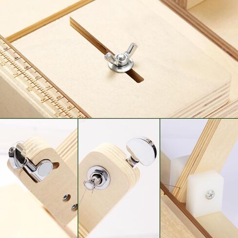 Soap Cutter, Wooden Soap Cutter Adjustable Wire Slicer Cutting Tool for Handmade Soap, Cheese & Candles DIY Soap Cutting (Light Wood) in Saudi Arabia