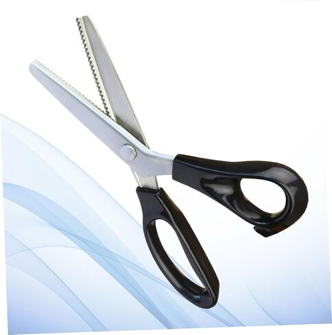 Generic 1PC Professional Stainless Steel Pinking Shears Durable Dressmaking Scissors for Crafts Tailoring Sewing Ergonomic Handles for Comfortable Use for Fabrics Crafts in Saudi Arabia