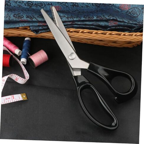 Generic 1PC Professional Stainless Steel Pinking Shears Durable Dressmaking Scissors for Crafts Tailoring Sewing Ergonomic Handles for Comfortable Use for Fabrics Crafts in Saudi Arabia