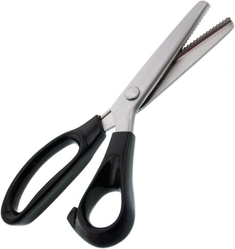 Generic 1PC Professional Stainless Steel Pinking Shears Durable Dressmaking Scissors for Crafts Tailoring Sewing Ergonomic Handles for Comfortable Use for Fabrics Crafts in Saudi Arabia