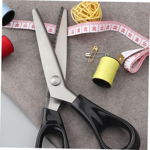 Generic 1PC Professional Stainless Steel Pinking Shears Durable Dressmaking Scissors for Crafts Tailoring Sewing Ergonomic Handles for Comfortable Use for Fabrics Crafts in Saudi Arabia