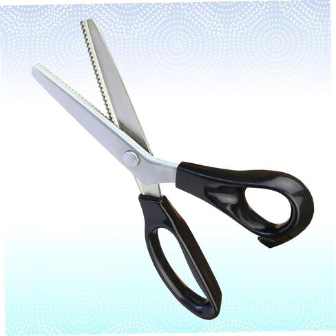 Generic 1PC Professional Stainless Steel Pinking Shears Durable Dressmaking Scissors for Crafts Tailoring Sewing Ergonomic Handles for Comfortable Use for Fabrics Crafts in Saudi Arabia
