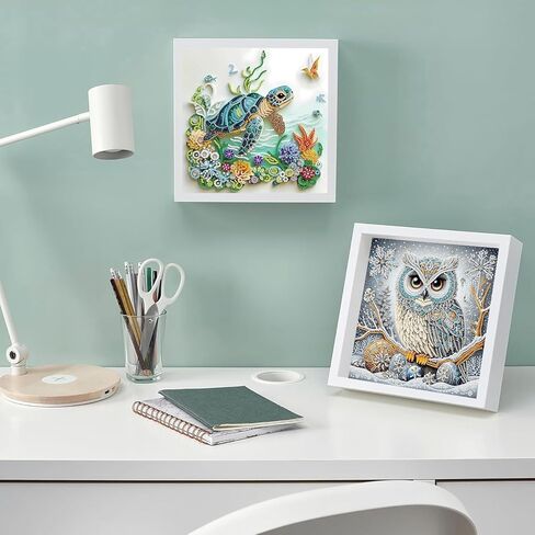 areopnmg 6pack البحر السلاحف الشاطئ الماس اللوحة مجموعات للبالغين المبتدئين، 5D ضوء القمر شلال المناظر الطبيعية الماس الفن، DIY كامل جولة الحفر الماس نقطة جوهرة الفن مجموعات، ديكور جدار المنزل 9.8x13.8 بوصة in Kuwait