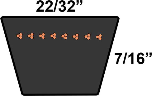 D&D PowerDrive 6N0341 Caterpillar Replacement Belt, 22, 52.64" Length, Rubber in Saudi Arabia