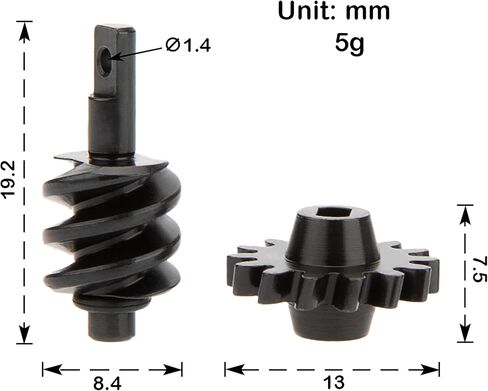 MEUS RACING ISO CVD Front Axle Differential Reverse Gear ONLY Fits MEUS ISO Mullet Setup SCX24 V2 Front Axle (2-12T) in Kuwait