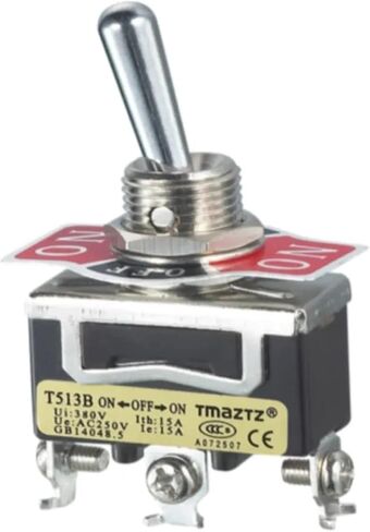 Single Knife Single Throwing T513B 3rd Gear 3 Foot Shaking Head Rocker Arm Toggle Switch Button Switch 12mm Self-Lock(380V) in Saudi Arabia