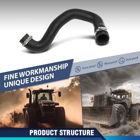 خرطوم المبرد السفلي PIT66 متوافق مع جرارات ماسي فيرغسون GC2300 GC2310 GC2400 GC2410 4264879M1، 6259100M1 أسود in Saudi Arabia