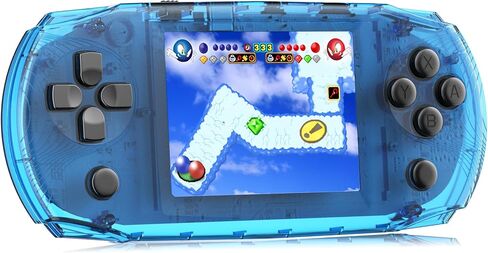 Handheld Game Console for Kids Preloaded 100 Retro Video Games, Portable Gaming System Rechargeable Battery 3.2" IPS Screen, Mini Travel Electronic Toy Gifts for Boys Girls (Blue) in Saudi Arabia