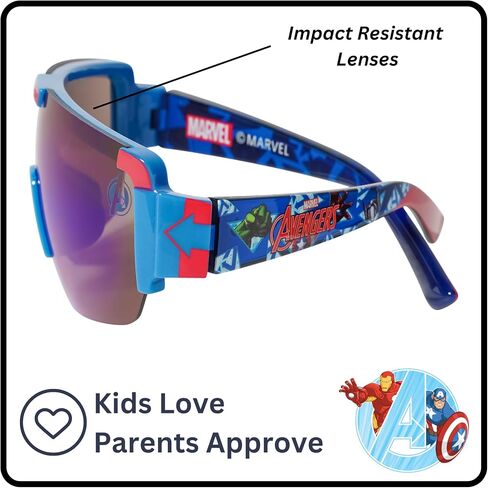 Sun-Staches Iron Man Child Sunglasses | Marvel Avengers Accessory | UV 400 | One Size Fits Most Kids in Saudi Arabia