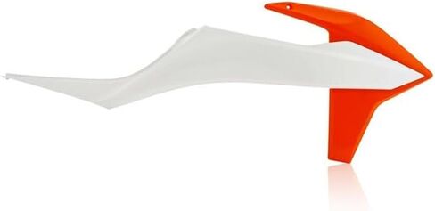 Acerbis Radiator Shrouds For Ktm - White/16 Orange (2726515412) in Saudi Arabia