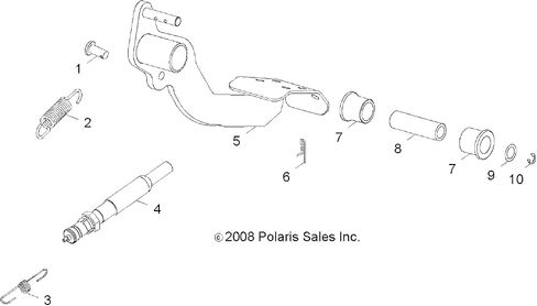 Polaris حقيقية OEM وقوف السيارات الفرامل التبديل الربيع 2009-2019 RZR 170 0454349 in Kuwait