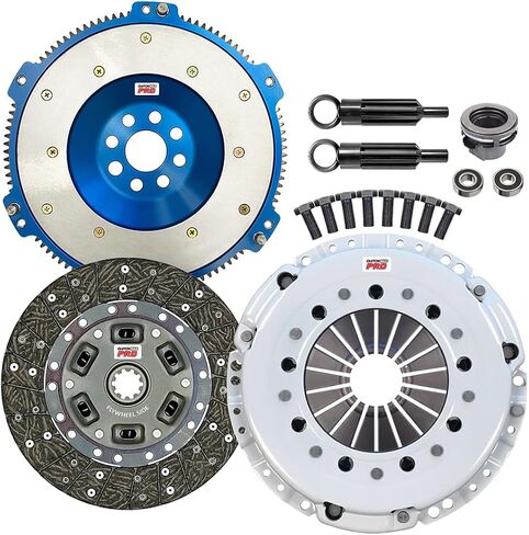 طقم القابض ClutchMaxPRO Performance Stage 2 مع دولاب الموازنة من الألومنيوم يناسب BMW 1991-2003؛ محركات 323i، 325i، 328i، M3، Z3، Z4، 2.5L، 2.8L، 3.0L 6cyl M50، M52، M54، S50 (CP03505HDLAF-ST2) in Kuwait