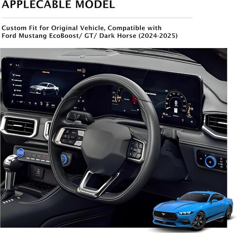لملحقات Ford Mustang 2024 2025 2026، طقم غطاء مقبض من سبائك الألومنيوم 3 قطع - زر التشغيل ومفتاح الصوت والمصابيح الأمامية (أحمر) in Saudi Arabia