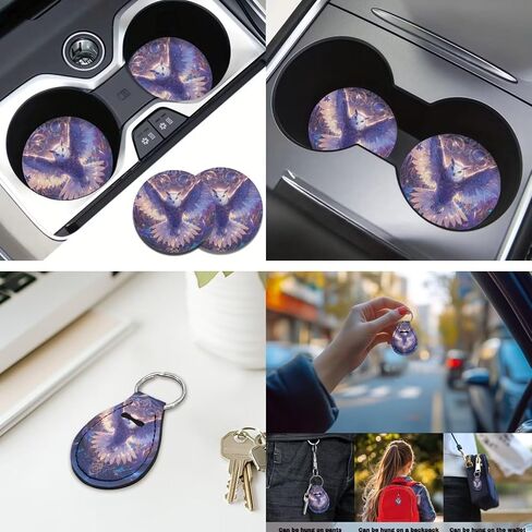 Horeset Cute Sloth Automobile Seat Cover Sets 12 Pack with Car Steering Wheel Cover Arm Rest Cover Keychain Holder Protector Seat Belt Pads Suitable for Most Cars,SUV in Saudi Arabia
