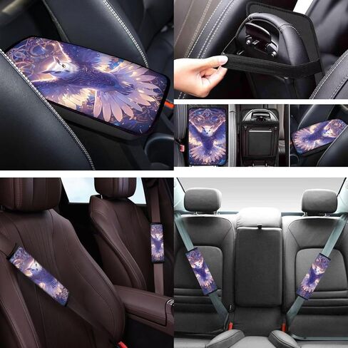 Horeset Cute Sloth Automobile Seat Cover Sets 12 Pack with Car Steering Wheel Cover Arm Rest Cover Keychain Holder Protector Seat Belt Pads Suitable for Most Cars,SUV in Saudi Arabia