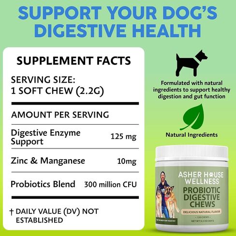 ASHER HOUSE WELLNESS Allergy Support Chew for Dogs | All Natural | Bee Pollen | Colostrum | in Saudi Arabia