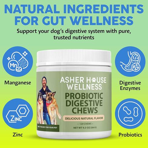 ASHER HOUSE WELLNESS Allergy Support Chew for Dogs | All Natural | Bee Pollen | Colostrum | in Saudi Arabia
